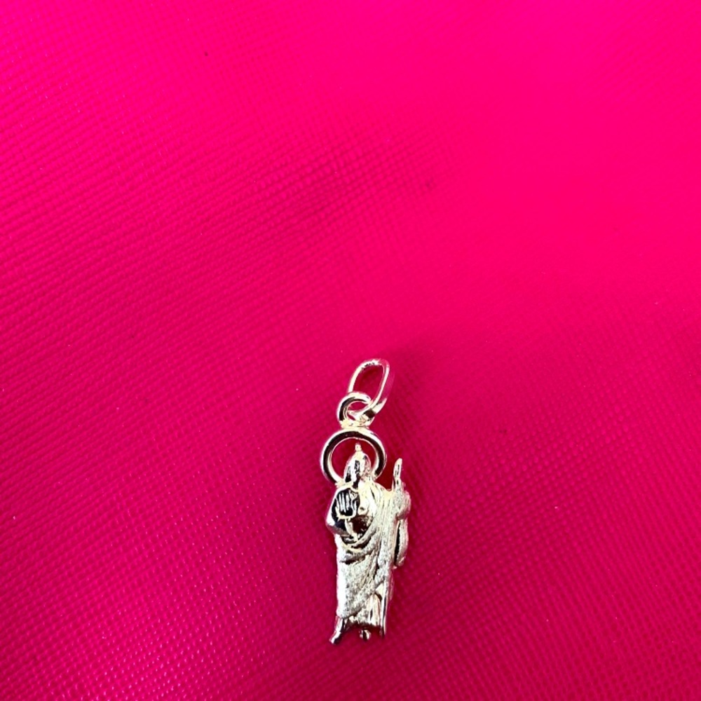 .925 Silver real solid NEW Saint Jude pendant